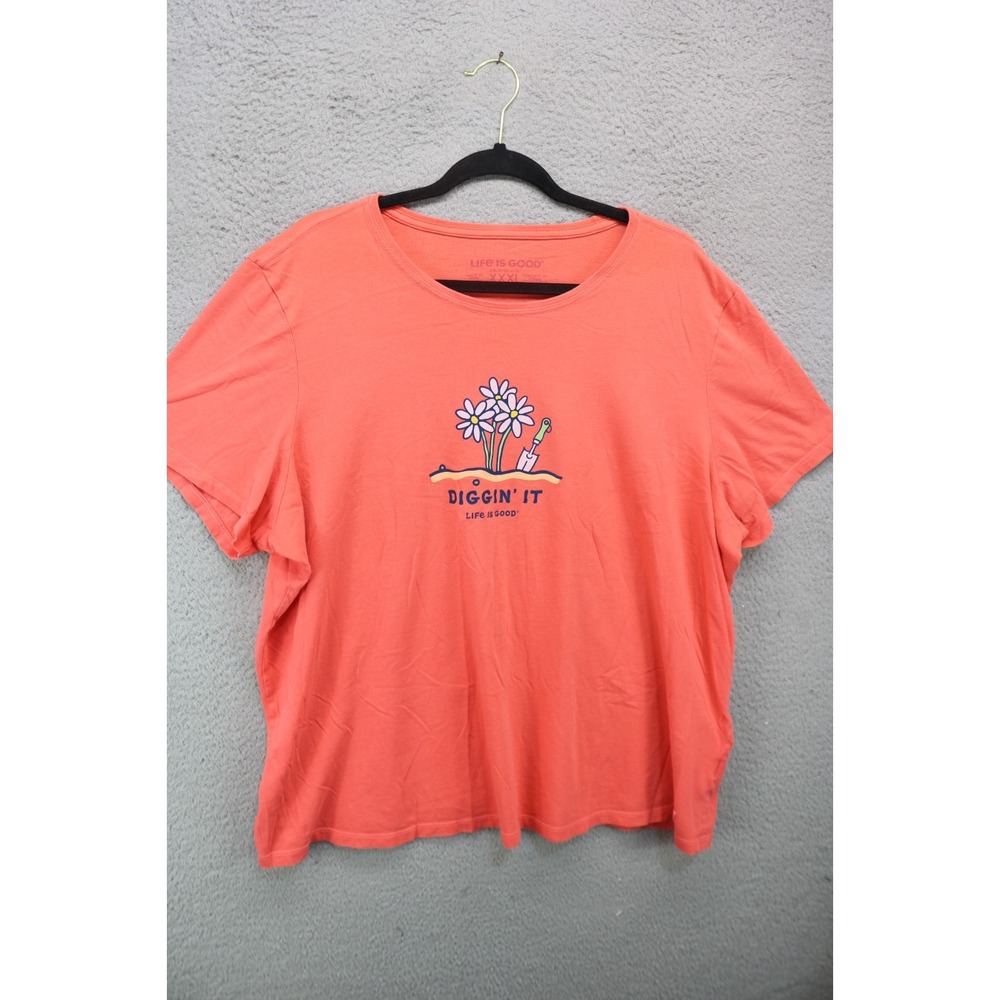 Life Is Good-"Diggin' It"-Crusher Lite Tee Shirt-Size XXXL-BOHO